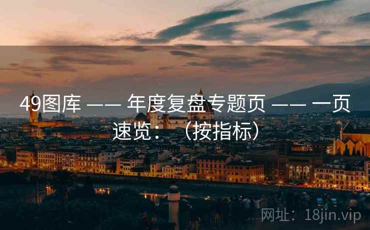 49图库 —— 年度复盘专题页 —— 一页速览：（按指标）
